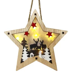 Lesena LED Zvezda 12cm
