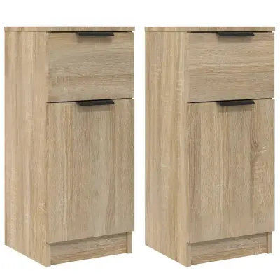 vidaXL Komode 2 kosa sonoma hrast 30x30x70 cm konstruiran les