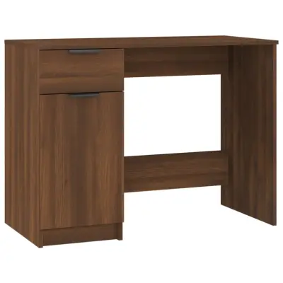 vidaXL Pisalna miza rjavi hrast 100x50x75 cm konstruiran les