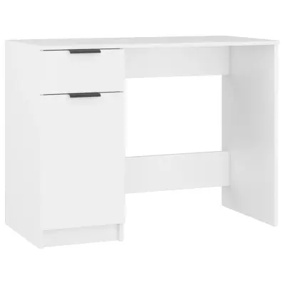 vidaXL Pisalna miza bela 100x50x75 cm konstruiran les