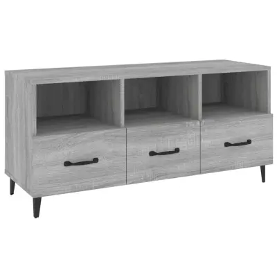 vidaXL TV omarica siva sonoma 102x35x50 cm konstruiran les