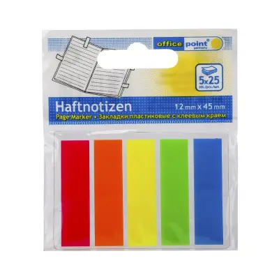 Označevalec strani office pvc  45x12mm 5-barvni 1/25  int 563005-62