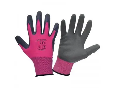 ROKAVICE LATEX ČRNO-ROZA "8" M