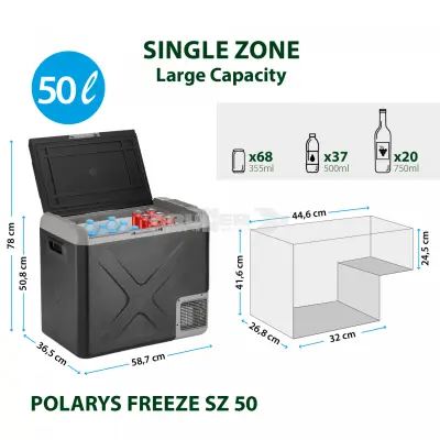 BRUNNER prenosni hladilnik  POLARYS FREEZE SZ 54L, 0826054N