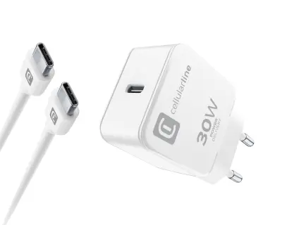 CELLULARLINE hišni polnilec 30W + kabel C-C APPLE