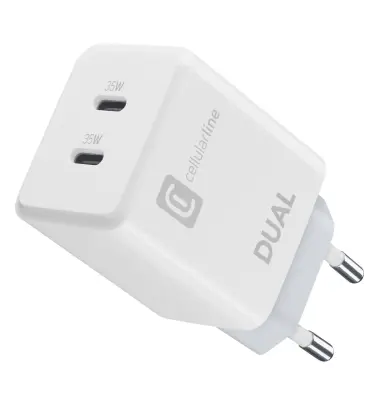 CELLULARLINE dvojni polnilec 35W USB-C Apple
