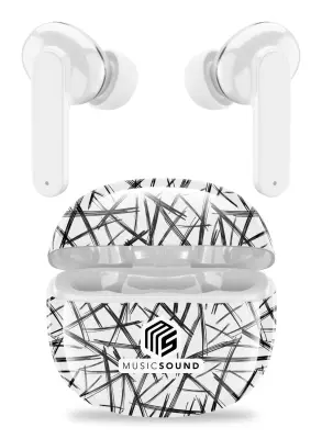 CELLULARLINE MusicSound BT TWS ušesne bele slušalke