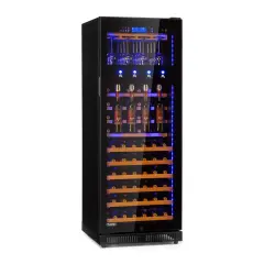 KLARSTEIN First Class 84, hladilnik za vino, 4 točilne posode, 84 steklenic, 5–22 °C, črna