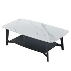 Klubska miza BELIN bel marmor
