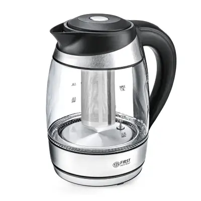 Grelnik vode FIRST 1,8L, 2200W, stekleni, filter za čaj
