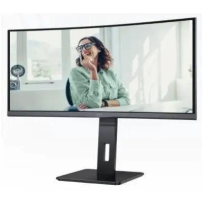 Monitor AOC 86,4 cm (34,0") CU34P3CV 3440x1440 Curved 100Hz VA 4ms HDMI DisplayPort USB-C 65W 4xUSB3.2 HAS Zvočniki 2x5W  3H RJ45 KVM