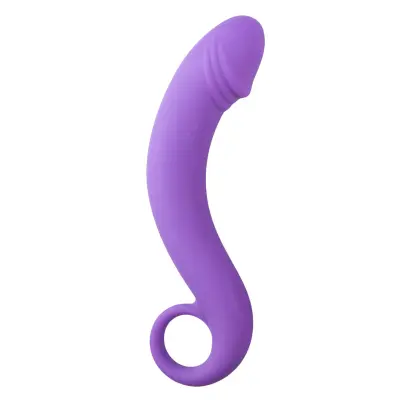 Ukrivljen analni dildo - vijoličen