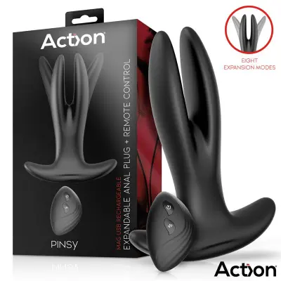 PINSY Plug Expable Anal z daljinskim upravljalnikom