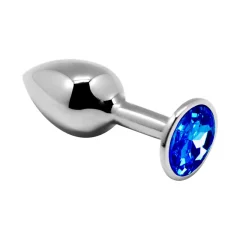 Analni čep z modrim draguljem velikosti L