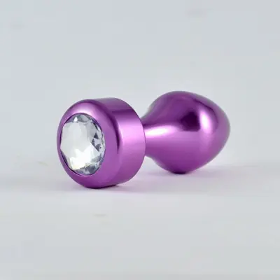 Rosebud Purple Analni čep z draguljem