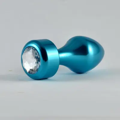 Rosebud Blue Analni čep z draguljem