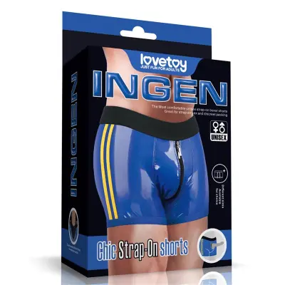 STRAP-ON BOKSARICE Lovetoy Ingen Chic Unisex-modra-M/L