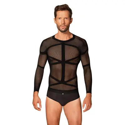 T101 Sel -transparent dolge rokave T -majica s/m/l