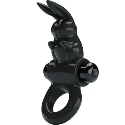 PRETTY LOVE - RABBIT VIBRATOR RING EXCITING RING 10 VIBRATIONS BLACK