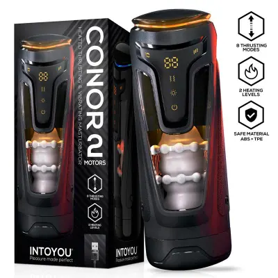Moški masturbator Conor s potiskom, vibracijami in toploto