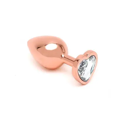 Analni vtič s srčnim draguljem Pisa Rose Gold