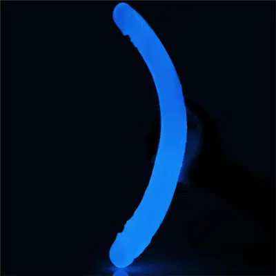 Dildo dvojna lumino 14,5 modra svetloba