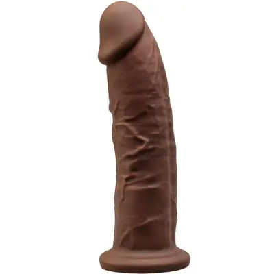SILEXD - MODEL 2 REALISTIČNI PENIS PREMIUM SILEXPAN SILIKON RJAV 19 CM