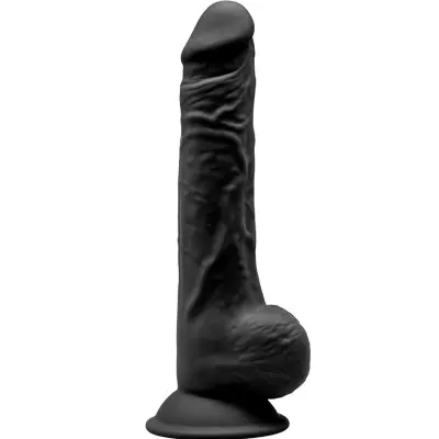 SILEXD - MODEL 1 REALISTIČNI PENIS PREMIUM SILEXPAN SILIKON ČRN 24 CM