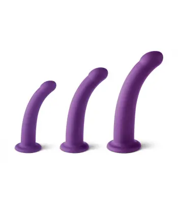 Komplet 3 dildos velikosti s / m / l vijolične