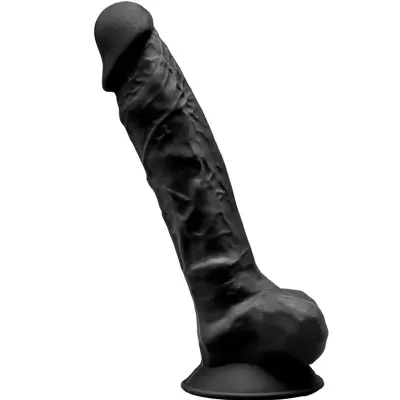 SILEXD - MODEL 1 REALISTIČNI PENIS PREMIUM SILEXPAN SILIKON ČRN 20 CM