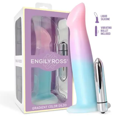 Dildo z vibracijo in barvo domene 17 cm