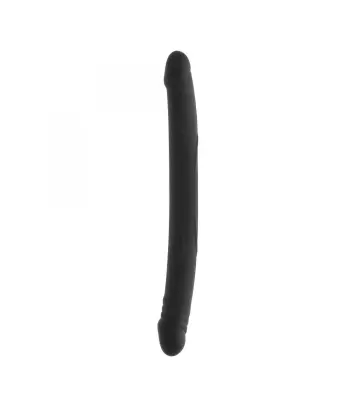Pravi dvojni silikonski dildo dvojnik do črna