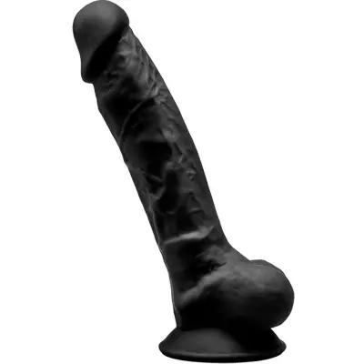 SILEXD - MODEL 1 REALISTIČNI PENIS PREMIUM SILEXPAN SILIKON ČRN 17,5 CM