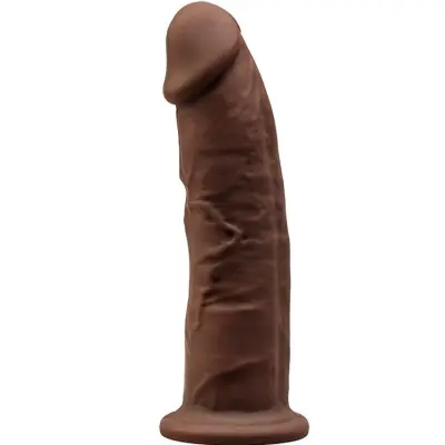 SILEXD - MODEL 2 REALISTIČNI PENIS PREMIUM SILEXPAN SILIKON RJAV 15 CM