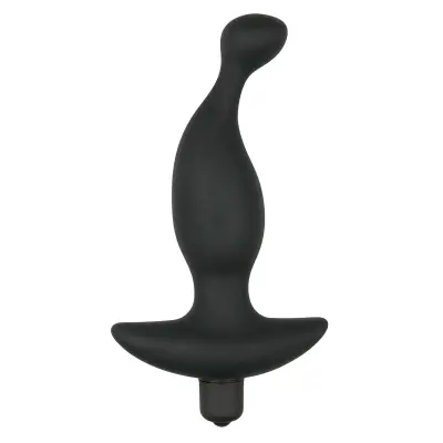Črn silikonski analni vibrator