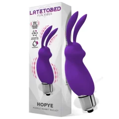 Hopye vibrira ravnovesje vijolični silikonski zajček