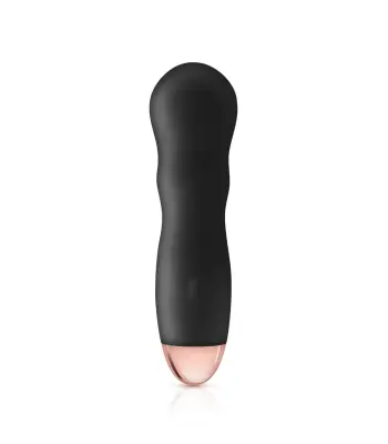 Vejica črnega polnilnega silikonskega mini vibratorja