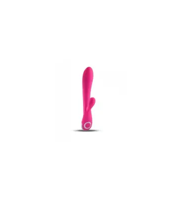 Silikonski vibrator z roza polnilnim stimulatorjem