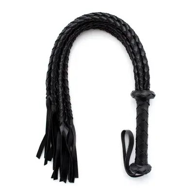 Pleteni flogger 75 cm črna