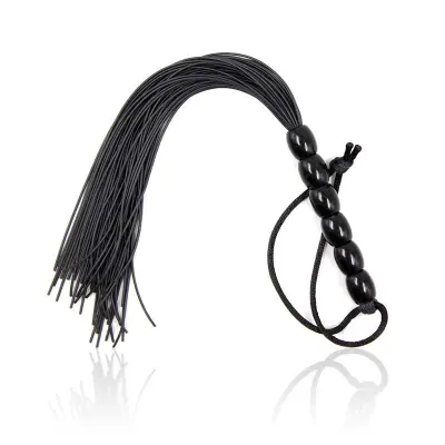 Silikonski flog z ročajem s 6 kroglicami 26 cm črne