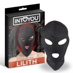 Lilith incognito maska ​​se odpira v ustih in črnih očeh