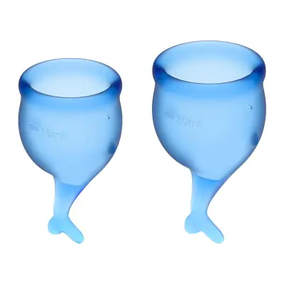 Menstrualne skodelice se počutijo varen temno modri paket 2