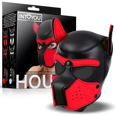 Hound Dog Mask Neopus Snout črna/rdeča enojna velikost