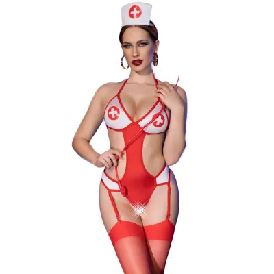 KOSTUM Chilirose Nurse CR4631-rdeča-S/M