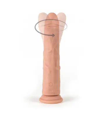 Realistični vibrator in rotator R8 "21 cm w/ daljinski upravljalnik"