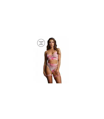 2 kosa zgoraj in grater Bel Pink/White Single T. + Lepilo