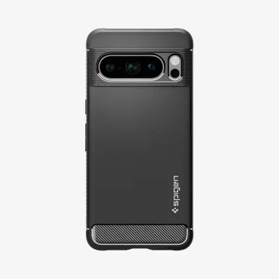 SPIGEN Rugged Armor črn mat ovitek za GOOGLE Pixel 8 Pro