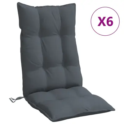 vidaXL Blazine za stole 6 kosov antracit oxford tkanina