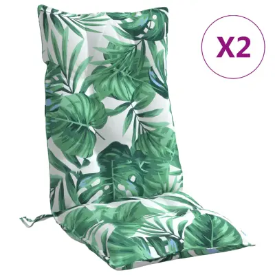 vidaXL Blazine za stole 2 kosa vzorec listov oxford tkanina