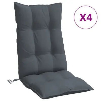 vidaXL Blazine za stole 4 kosi antracit oxford tkanina